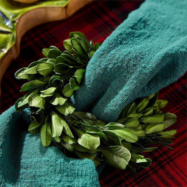 Preserved Boxwood Wreath Napkin Rings