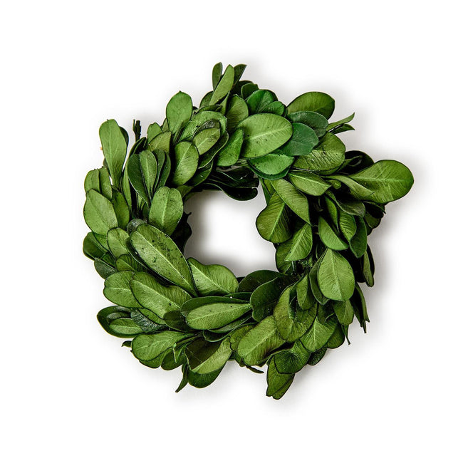 Preserved Boxwood Wreath Napkin Rings
