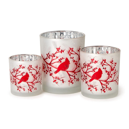 Red Cardinal Candleholders