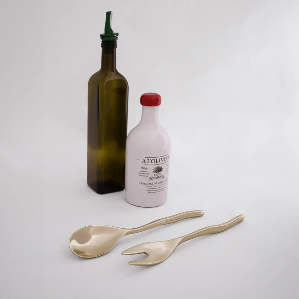 Shiny Gold - Sierra Modern Maia Small Salad Servers