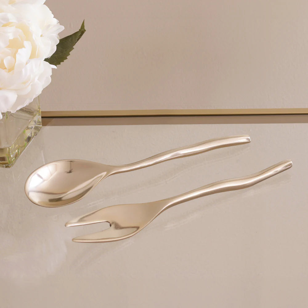 Shiny Gold - Sierra Modern Maia Small Salad Servers