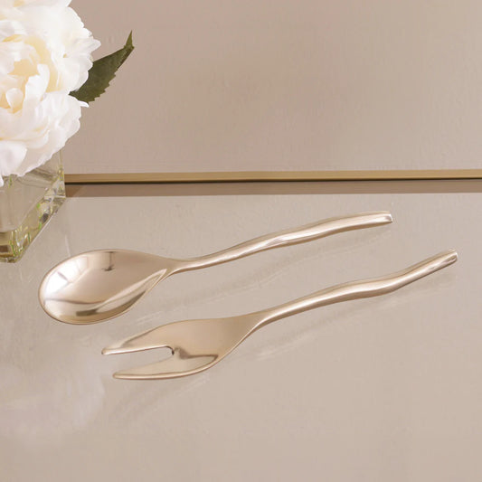 Shiny Gold - Sierra Modern Maia Small Salad Servers