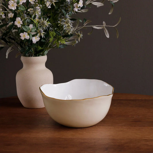 Cream and White - Encanto Osaka Large Bowl