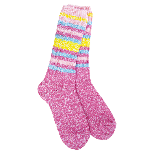 Super Soft Socks - Ragg Crew Ibis Stripe