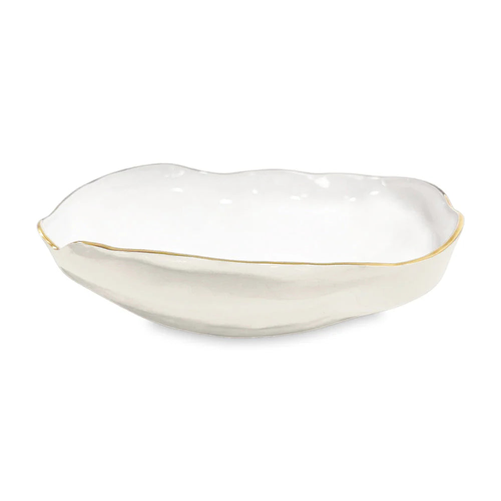 Cream and White - Encanto Nuevo Large Bowl