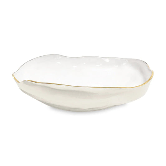Cream and White - Encanto Nuevo Large Bowl