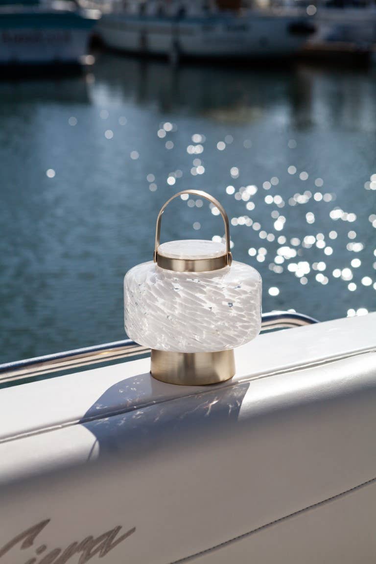 Portable Glass LED Lightkeeper Lantern - 5.9"