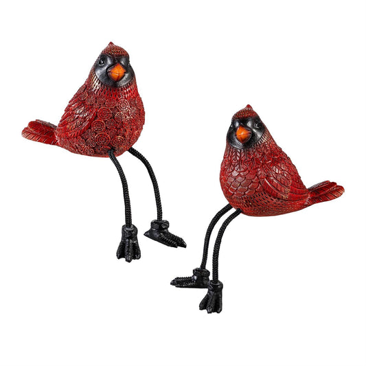 Cardinal with Dangling Legs Resin
