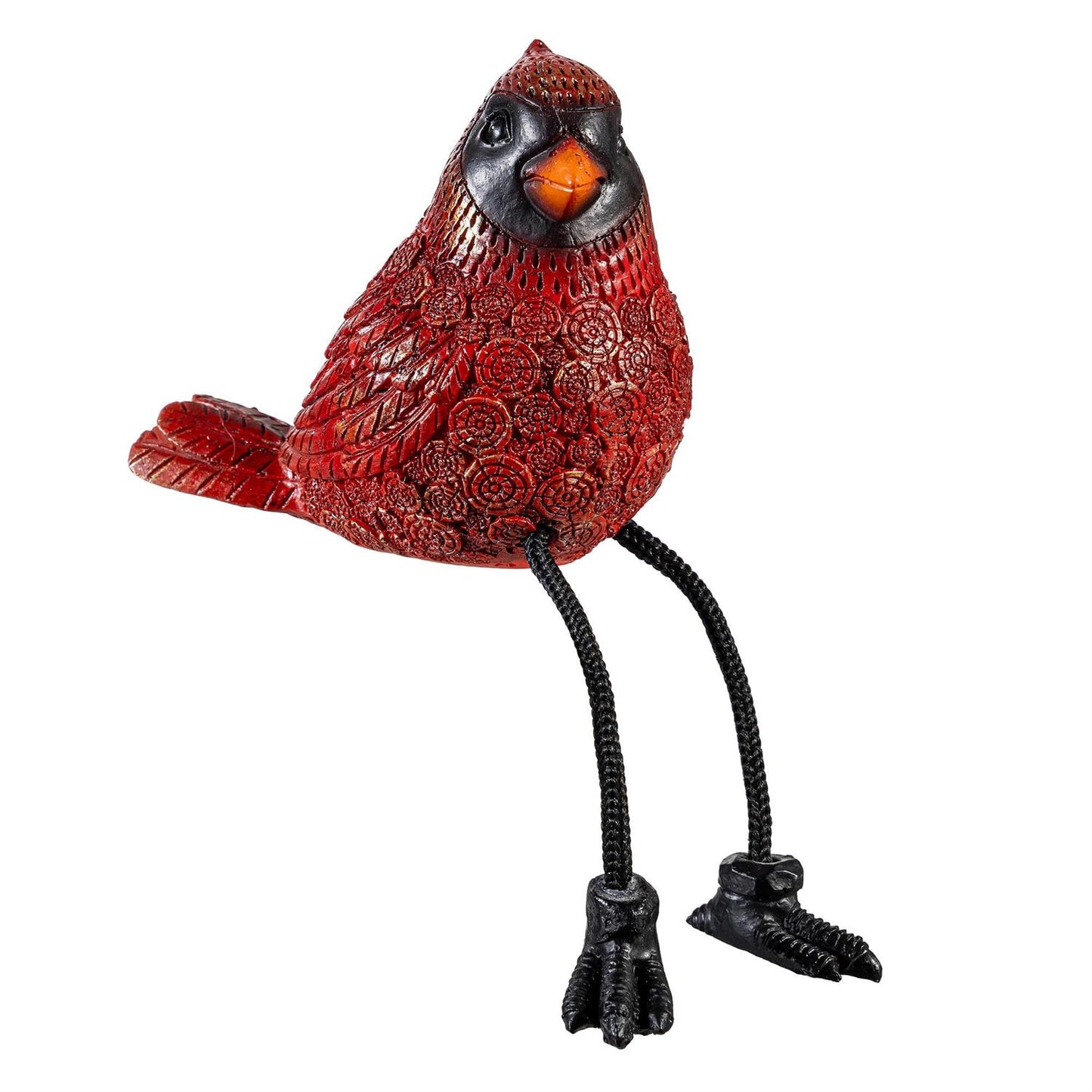 Cardinal with Dangling Legs Resin