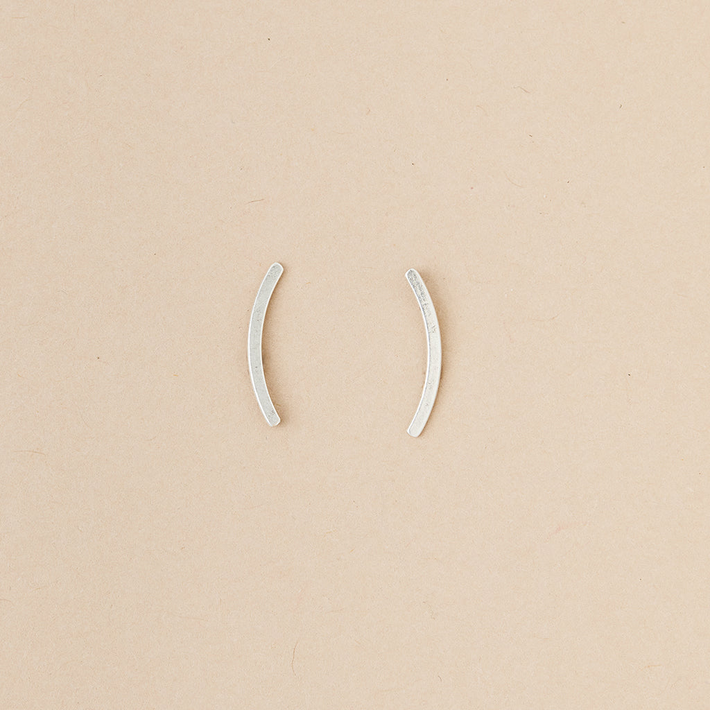 Refined Earring Collection - Comet Curve/Sterling Silver