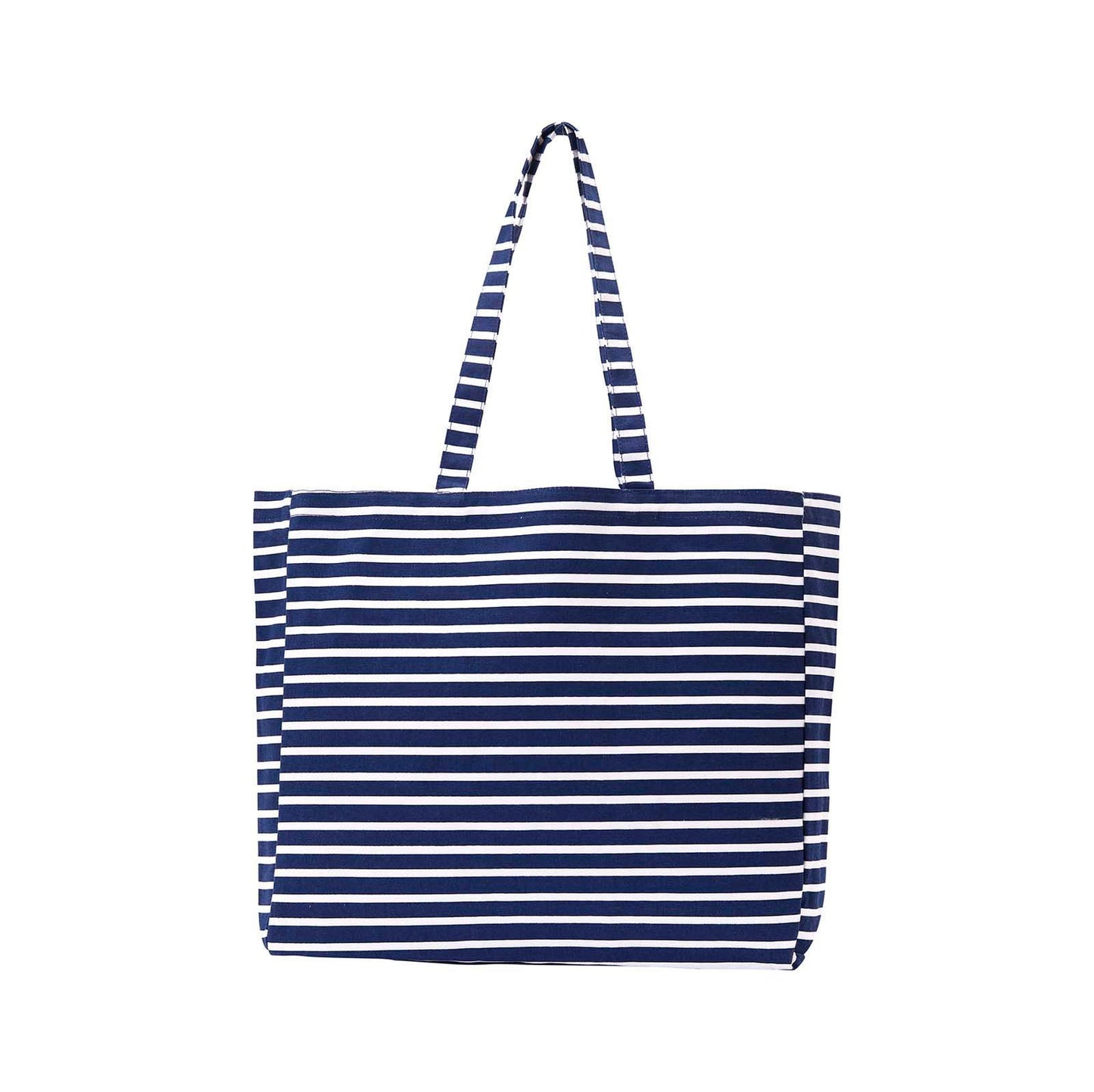 Breton Stripe Little Shopper Canvas Tote Bag
