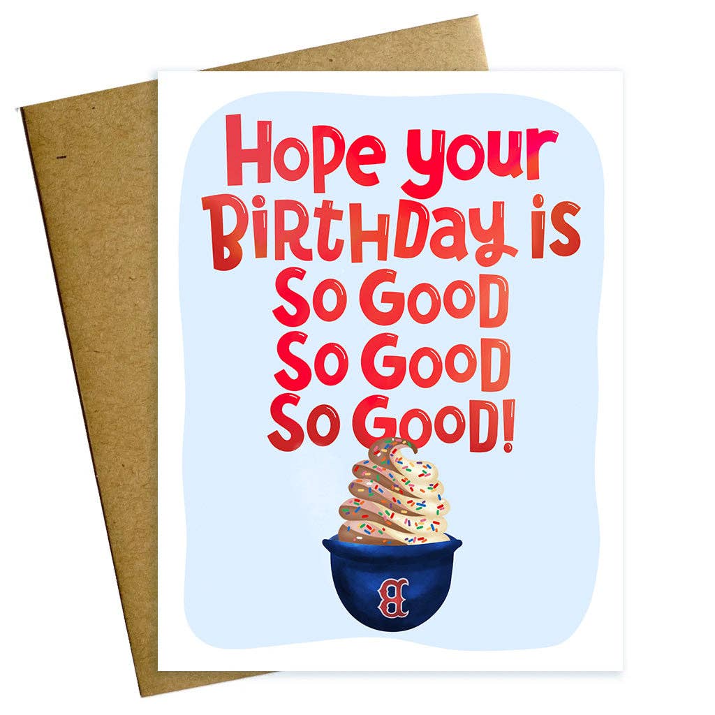 Sweet Caroline Boston Red Sox Birthday Card