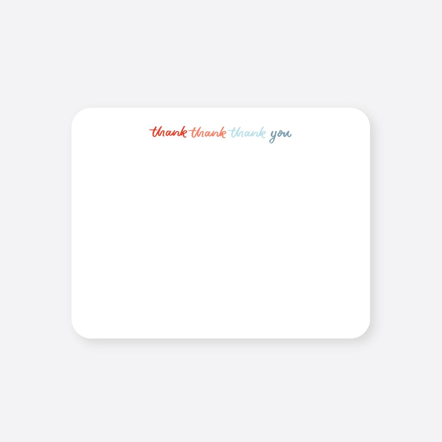 Thank thank thank you flat notecard set