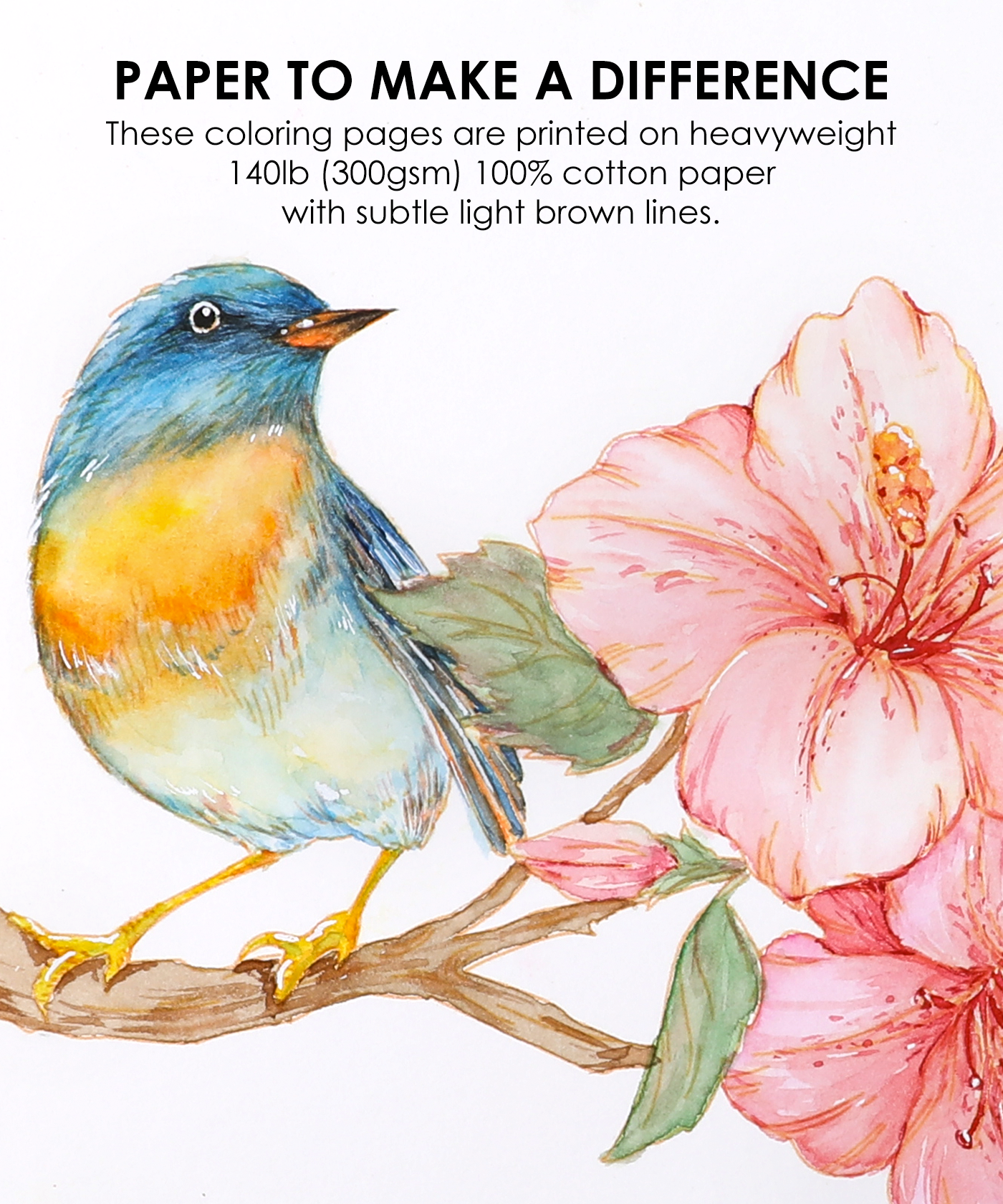 Watercolor Coloring Club Box - Floral