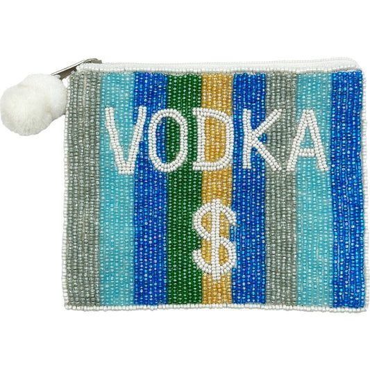 Vodka $ Beaded Coin Purse