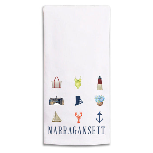 Narragansett Icons Tea Towel