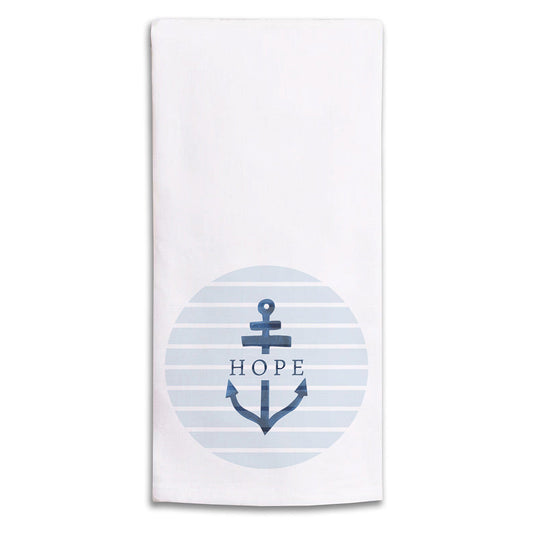 Anchor Hope Blue Striped Tea Towel Tea Towel