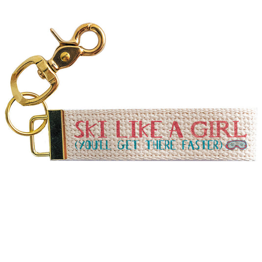 Ski Like a Girl Keychain