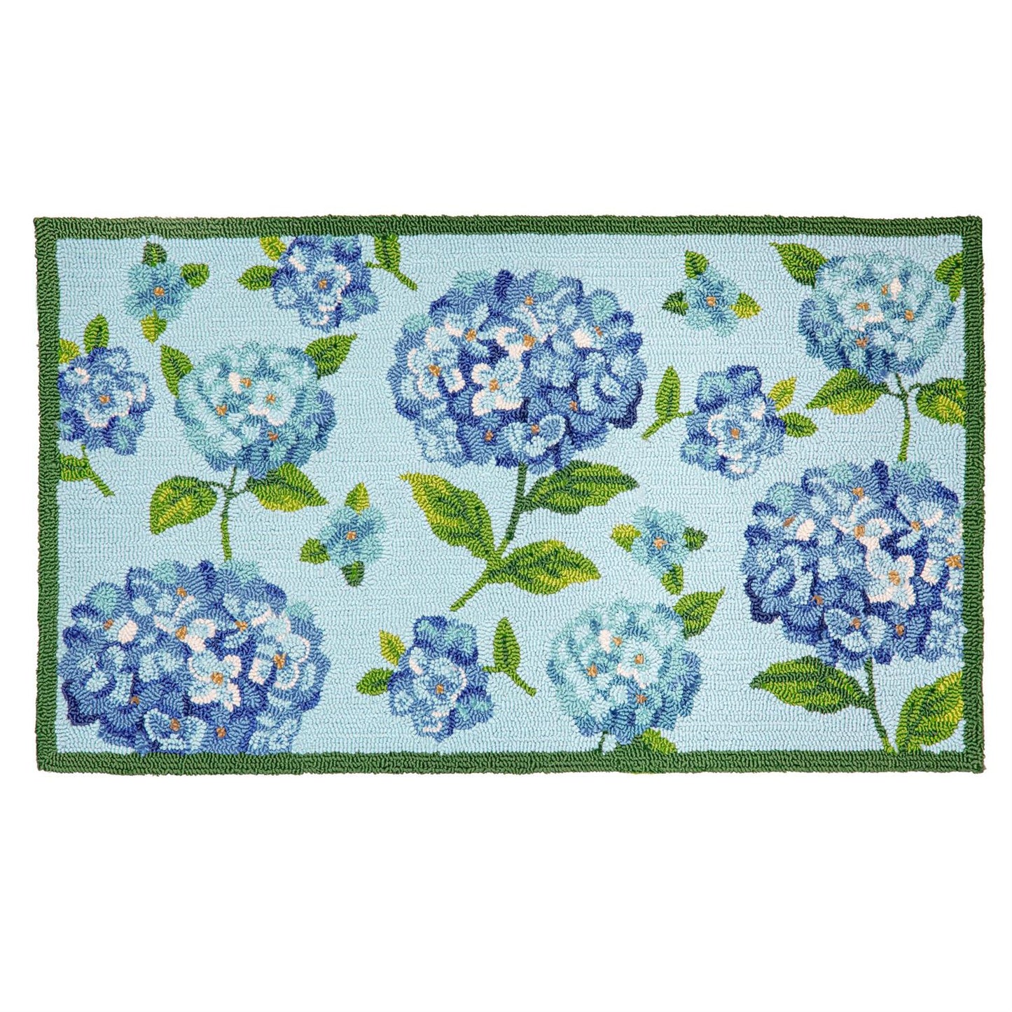 Indoor/Outdoor Hooked Rug, Hydrangea Haven