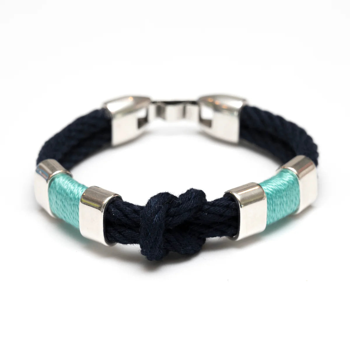 Starboard Bracelet - Navy/Turquoise/Silver