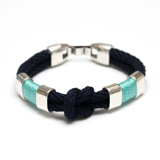 Starboard Bracelet - Navy/Turquoise/Silver