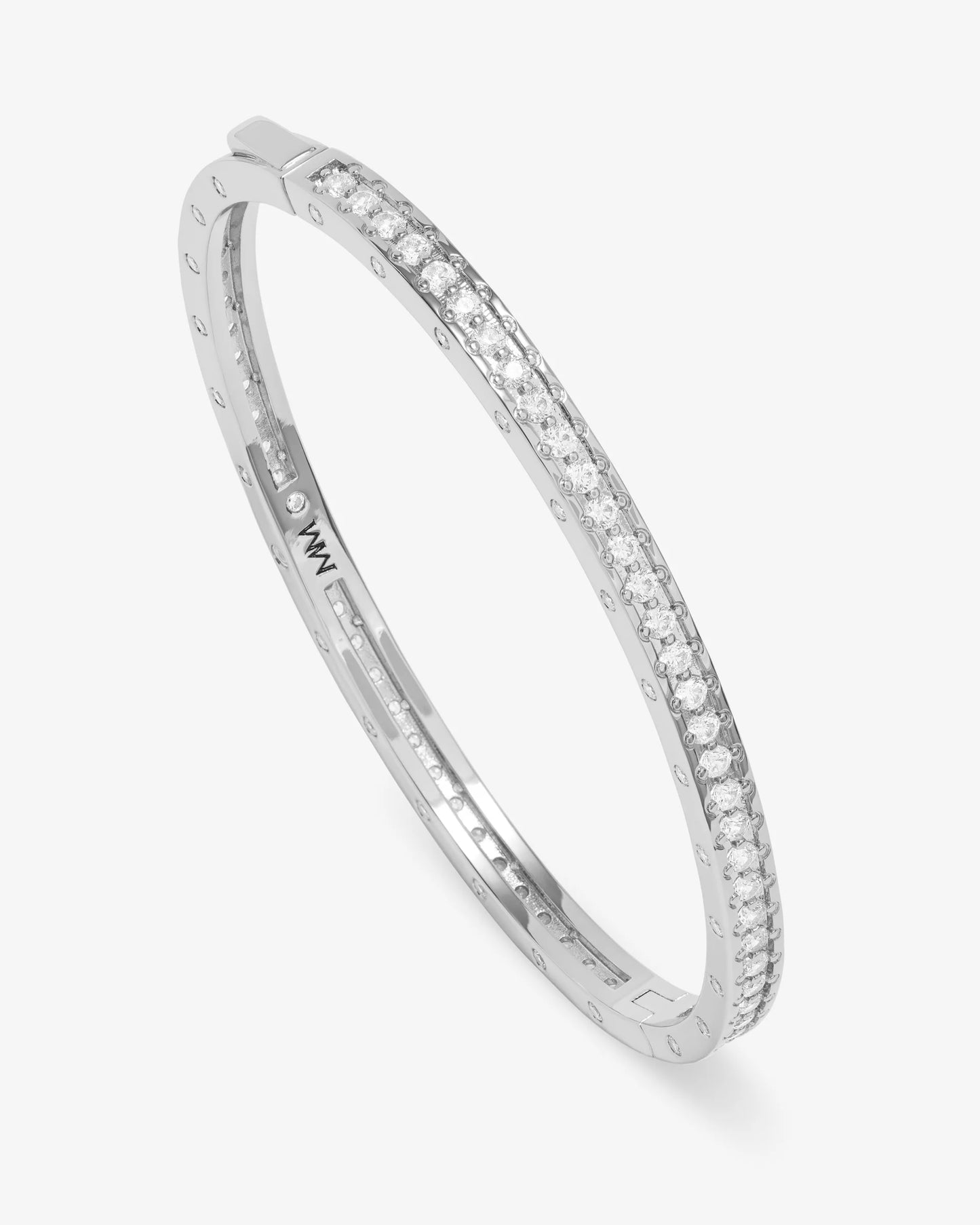 Ashley Pavé Cuff Silver 4mm