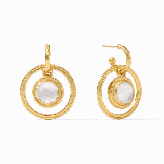 Astor 6-in-1 Charm Earring Gold - Iridescent Clear Crystal