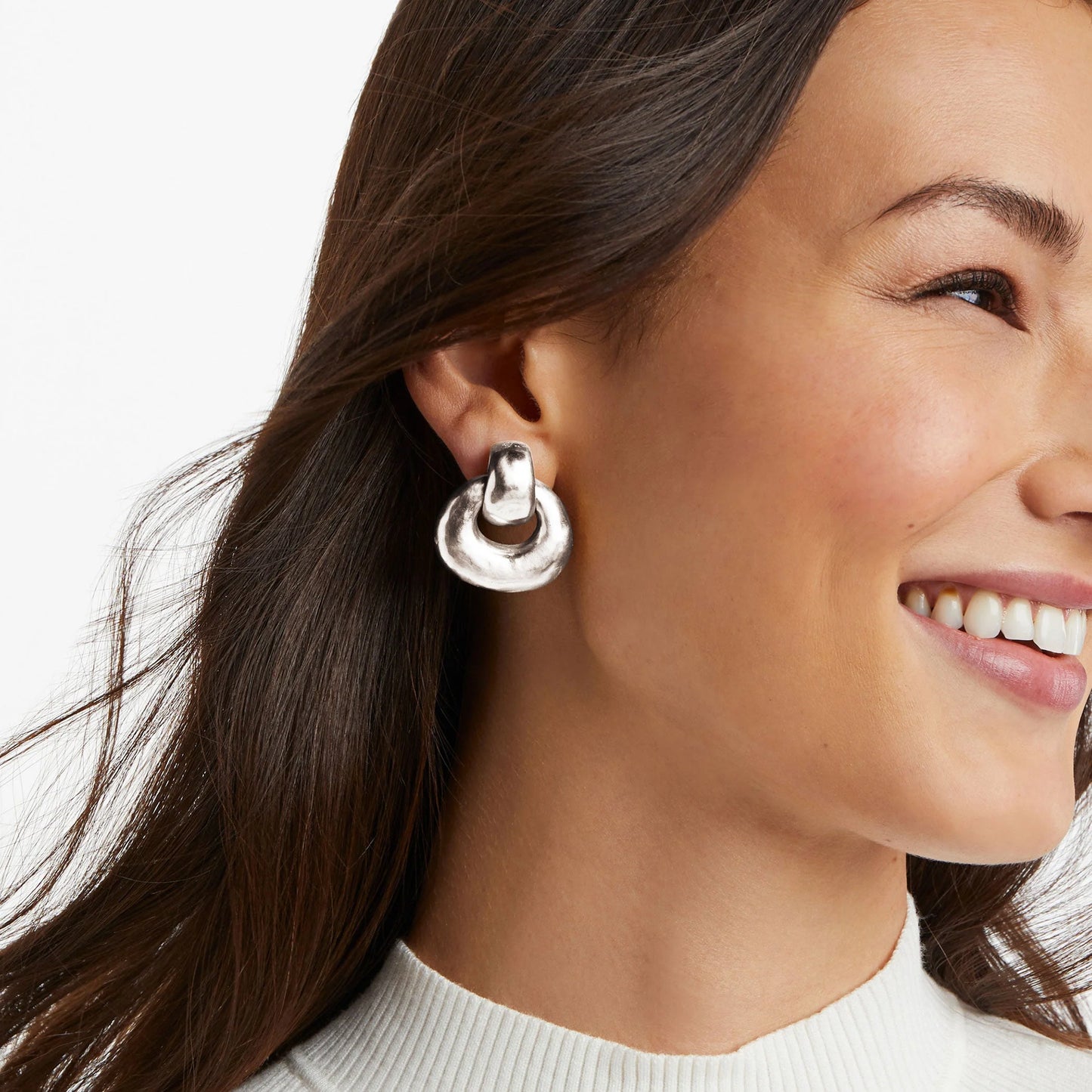 Avalon Doorknocker Earring Silver