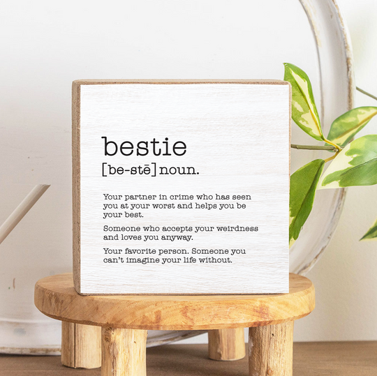 Bestie Wooden Block