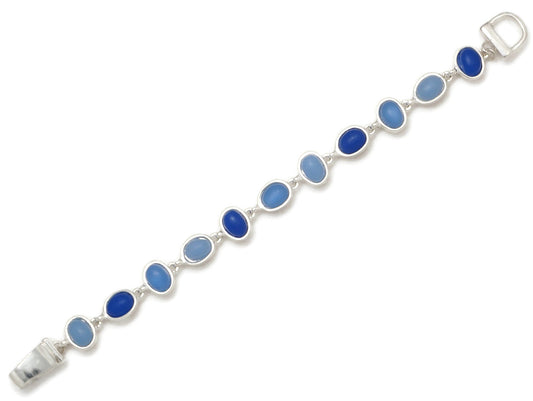Blue Sea Glass Bracelet