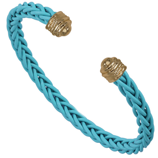 Blue Braided Cuff