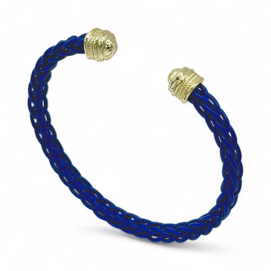 Navy Braided Cuff