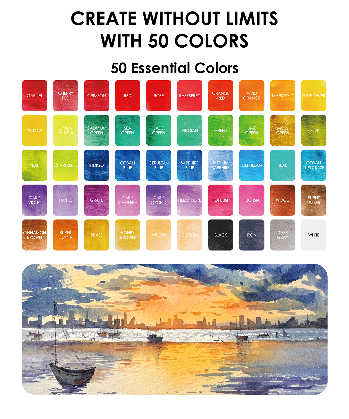 All-In-One Premium Watercolor Set of 50