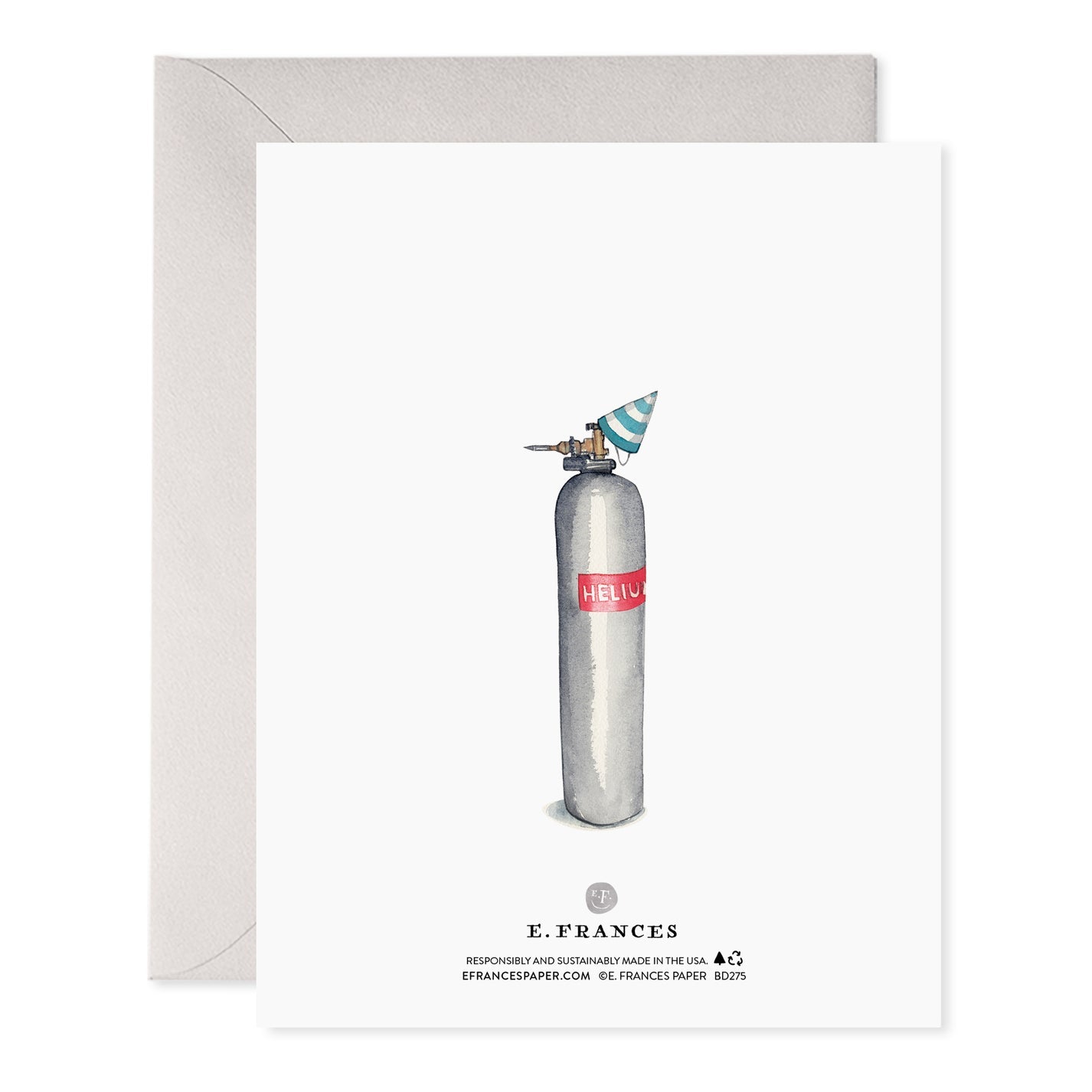 Helium 50 Birthday Card