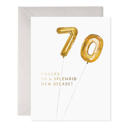 Helium 70 Birthday Card