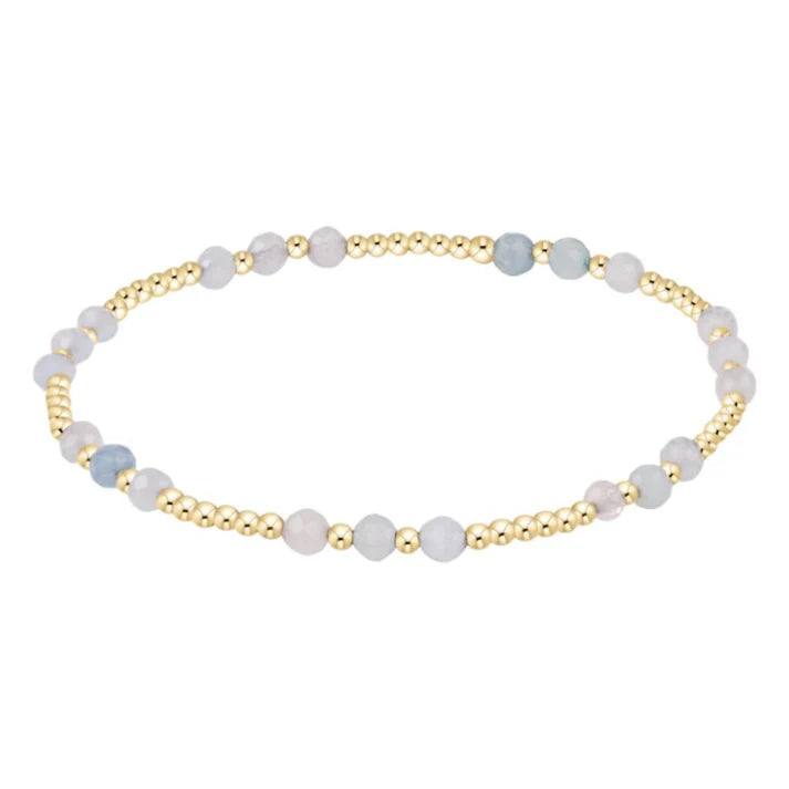 Joy Gem 3mm Bracelet - Aquamarine