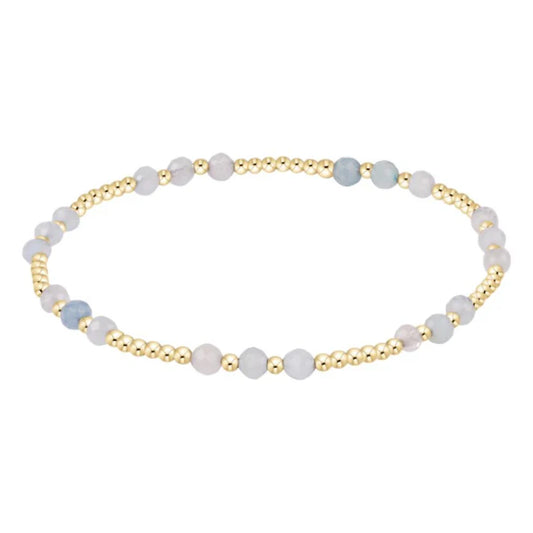Joy Gem 3mm Bracelet - Aquamarine