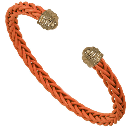 Orange Braided Cuff