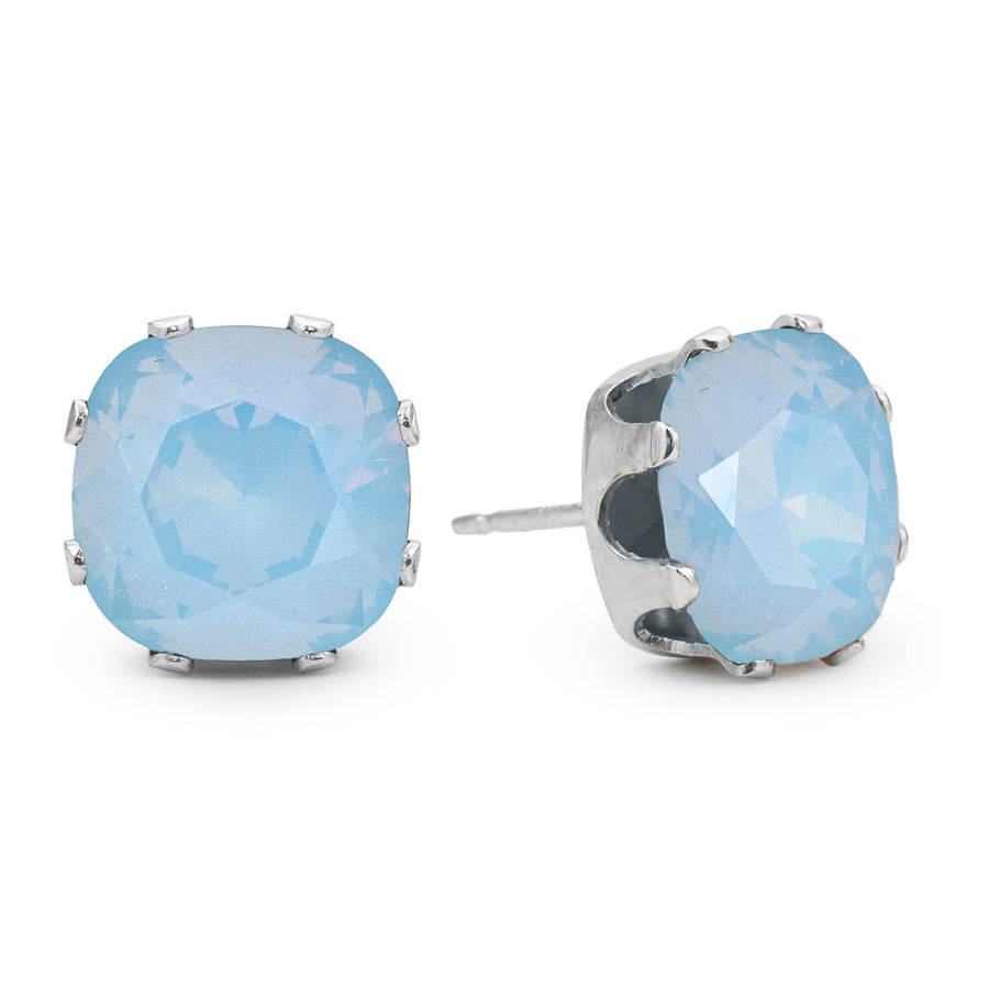 Blue Opal Cushion Earrings