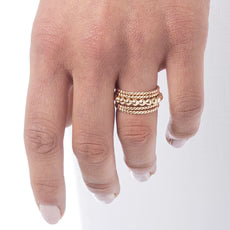 Classic Gold 3mm Bead Ring - Size 6