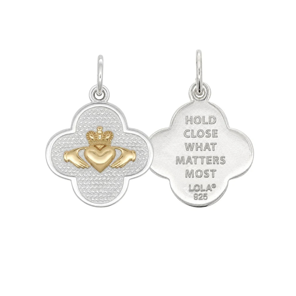 Claddagh Pendant Mixed Metal