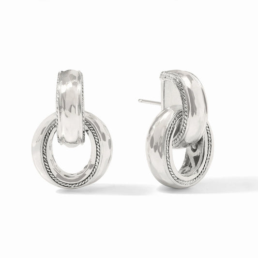 Cannes Doorknocker Earring Silver