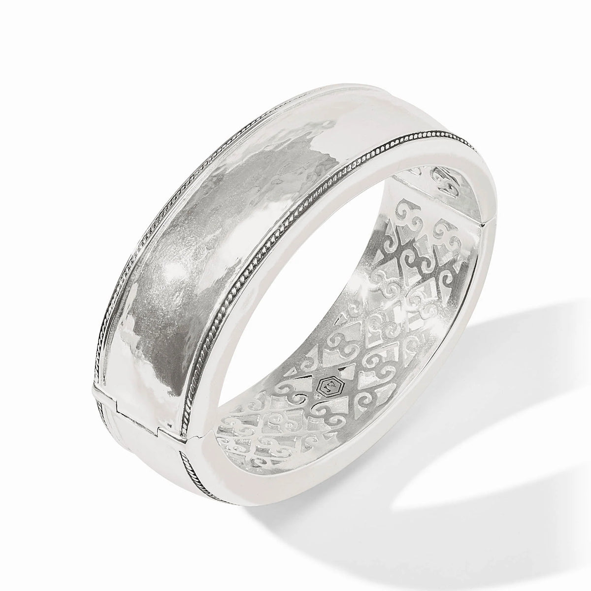Cannes Statement Hinge Bangle - Silver