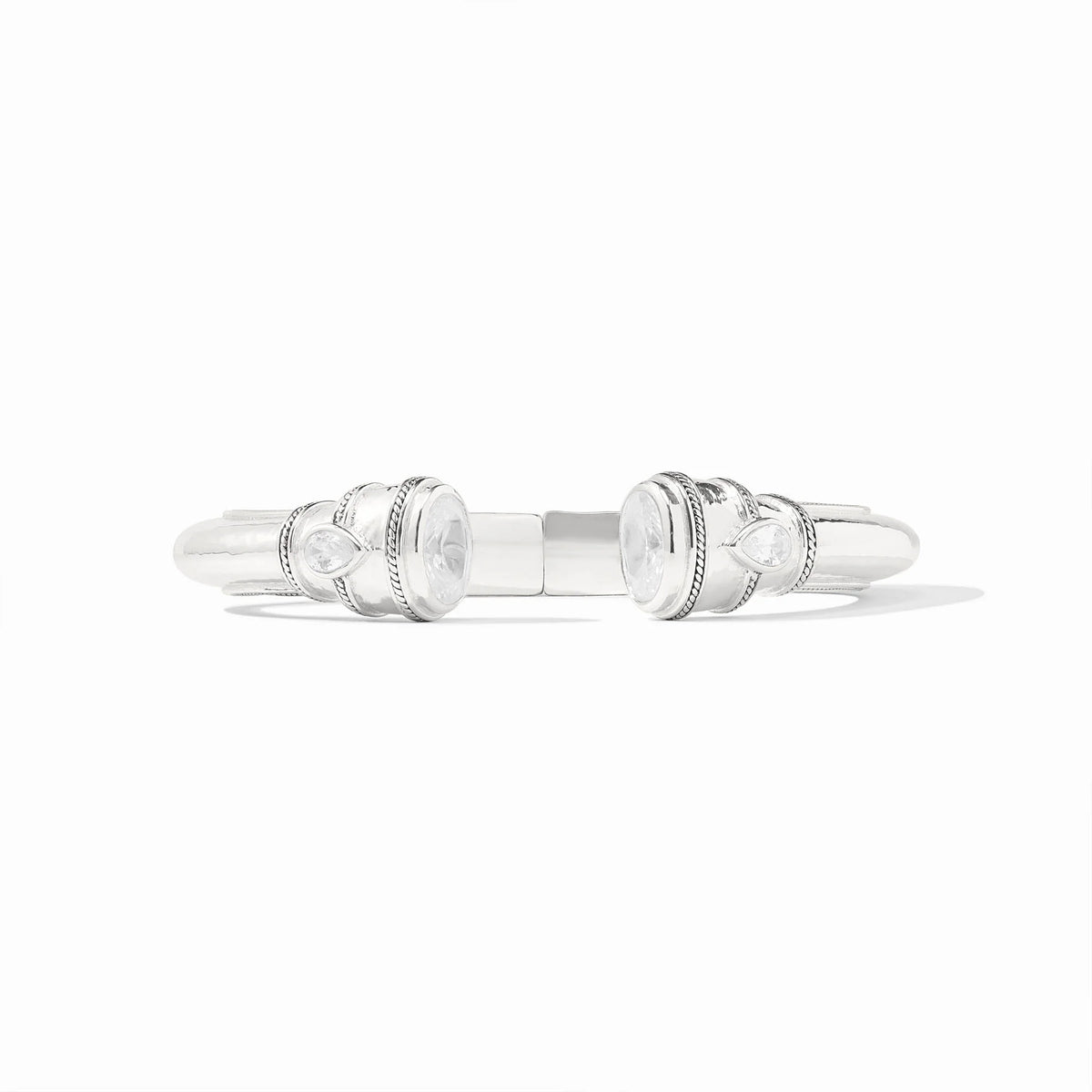 Cannes Demi Cuff Silver with Cubic Zirconia