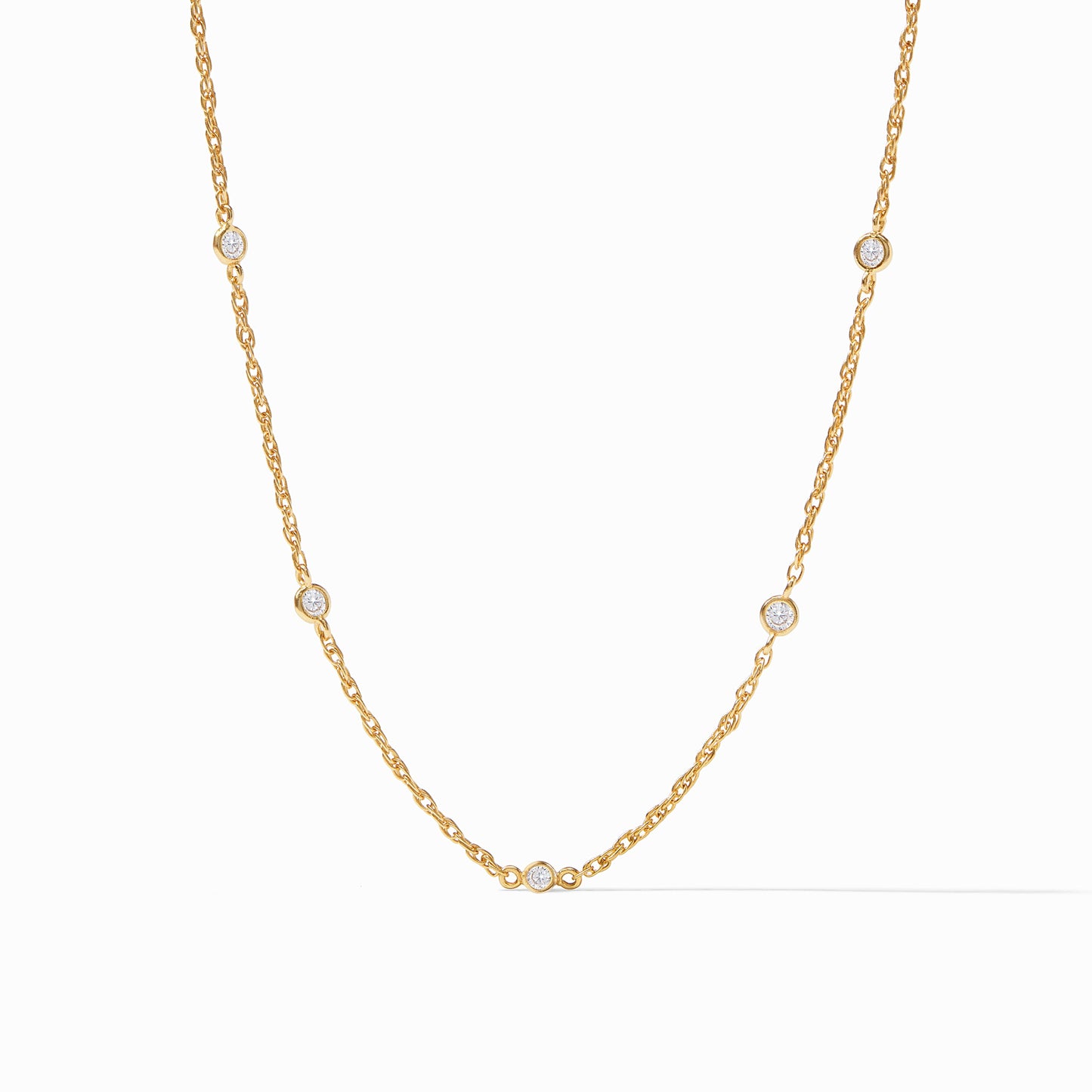 Celeste Delicate Station Necklace Gold