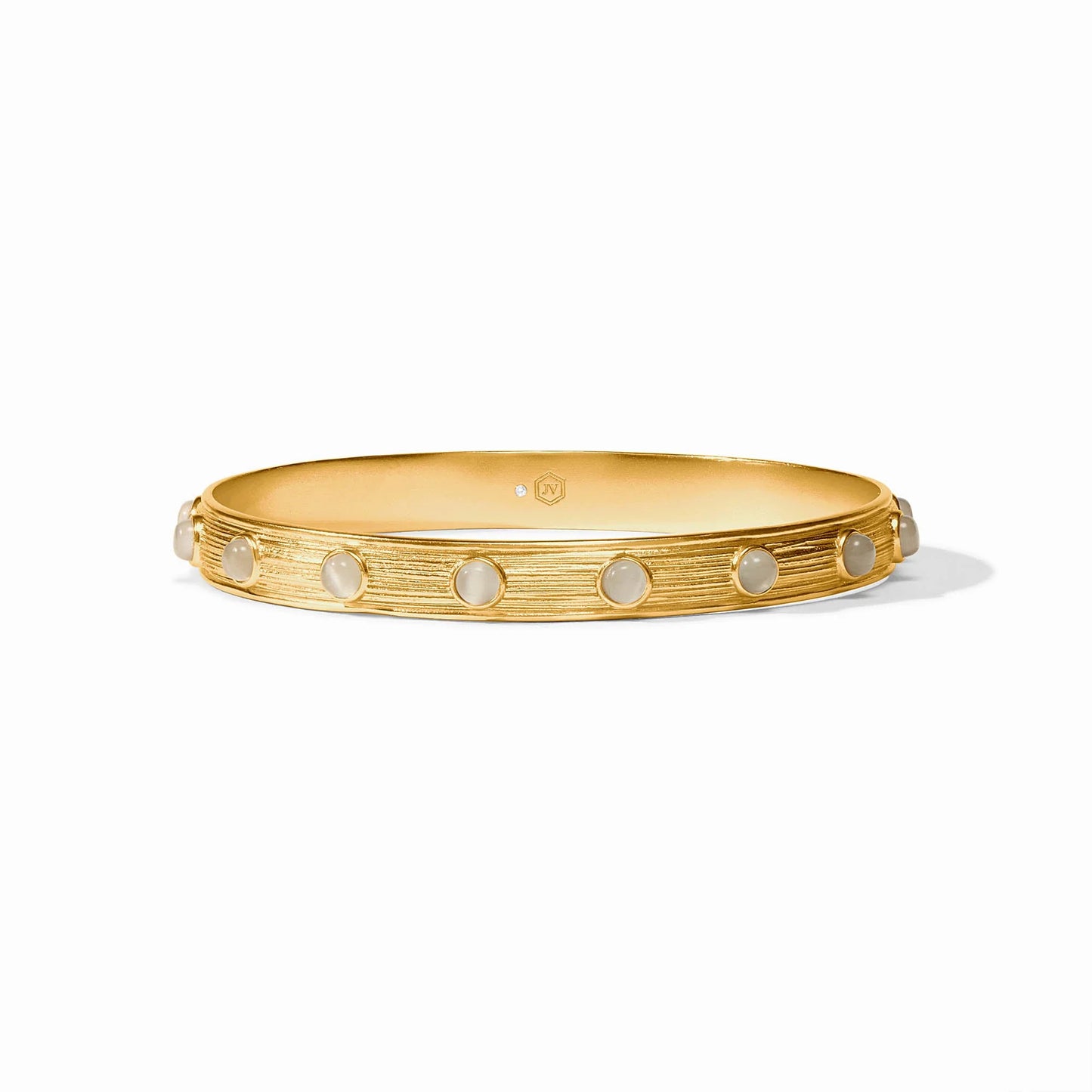 Cobblestone Stone Bangle - Ivory Cat's Eye