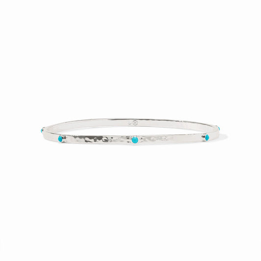 Crescent Stone Bangle Turquoise Blue