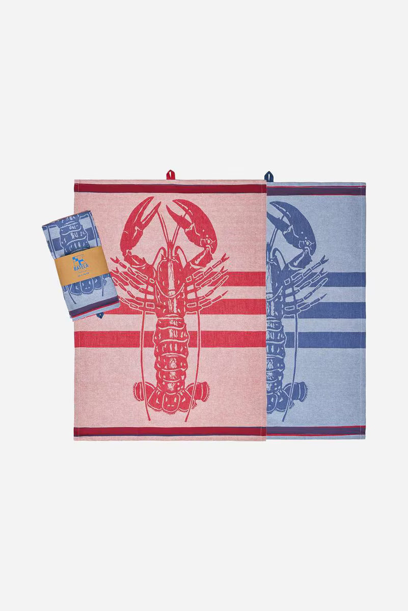 Lobster Kitchen Towels Red/Blue - Set of 2
