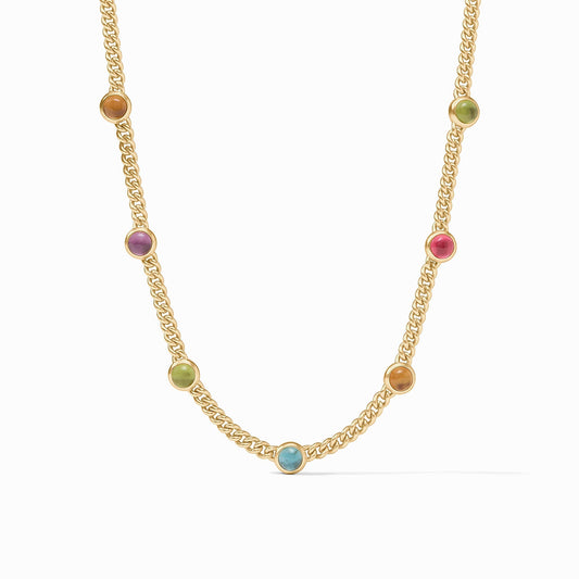 Dolce Delicate Station Iridescent Multi-Stone Necklace