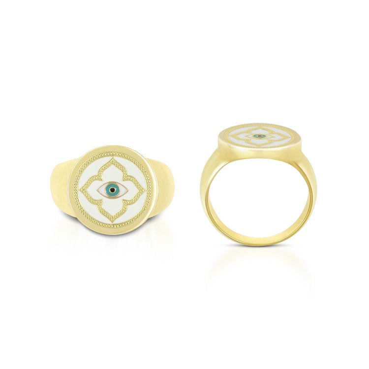 Evil Eye All Gold Ring